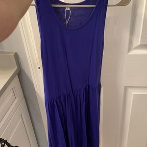 Blue flowy tank top dress